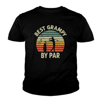 Mens Best Grampy By Par Golfing Golf Design For Golfer Grandpa Youth T-shirt | Mazezy
