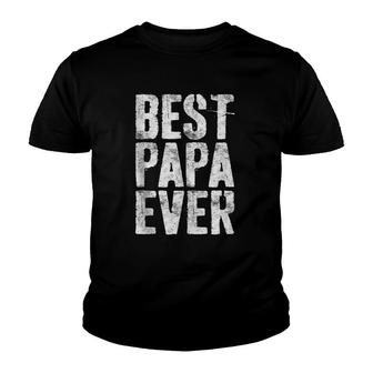 Mens Best Papa Ever Grandfather Gif Youth T-shirt | Mazezy