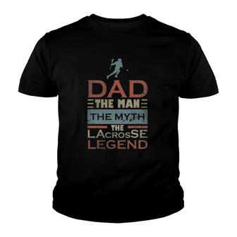 Mens Dad Father Lacrosse Lax Player Coach Gift Team Ball Sport Youth T-shirt | Mazezy