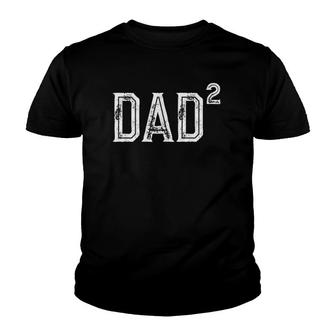 Mens Dad To Be Of 2 Kids 2Nd Child Announcement Daddy Again Youth T-shirt | Mazezy