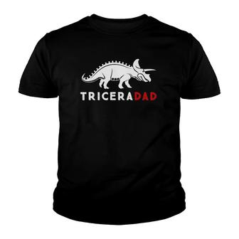 Mens Dad Triceratops - Funny Dinosaur Gift Idea Youth T-shirt | Mazezy