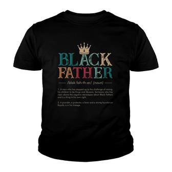 Mens Definition Black King African American Fathers Day Youth T-shirt | Mazezy