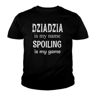 Mens Dziadzia Is My Name Poland Polish Grandfather Grandpa Youth T-shirt | Mazezy