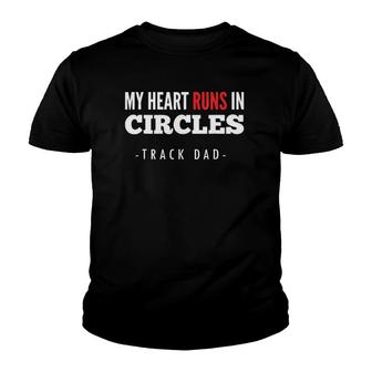 Mens Favorite Runner Run In Circles Track Dad Youth T-shirt | Mazezy