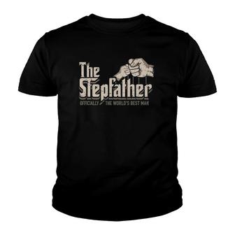 Mens Funny Stepdad Gifts Stepfather Officially World's Best Man Youth T-shirt | Mazezy