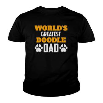 Mens Greatest Doodle Dad Ever Labradoodle Goldendoodle Youth T-shirt | Mazezy