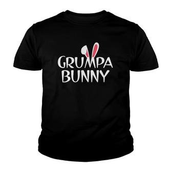 Mens Grumpa Bunny Family Rabbit Matching Couple Grandpa Easter Youth T-shirt | Mazezy