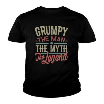Mens Grumpy Man Myth Legend For Men Funny Fathers Day Grumpy Youth T-shirt | Mazezy