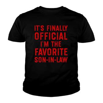 Mens I'm The Favorite Son In Law Funny Gifts From Mother In Law Youth T-shirt | Mazezy
