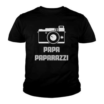 Mens Papa Paparazzi Retro Camera Photography Youth T-shirt | Mazezy