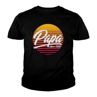 Mens Papa Since 1990, 31St Birthday 31 Years Father's Day Youth T-shirt | Mazezy