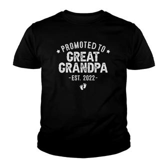 Mens Promoted To Great Grandpa 2022 Soon To Be Great Grandfather Youth T-shirt - Thegiftio UK