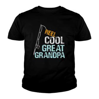 Mens Reel Cool Great Grandpa Gift From Granddaughter Grandson Youth T-shirt | Mazezy