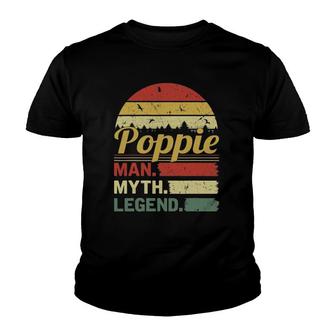 Mens Retro Vintage Poppie Man Myth Legend Outfit Father's Day Youth T-shirt | Mazezy