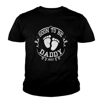 Mens Soon To Be Daddy 2022 Father's Day First Time Dad Pregnancy Youth T-shirt | Mazezy