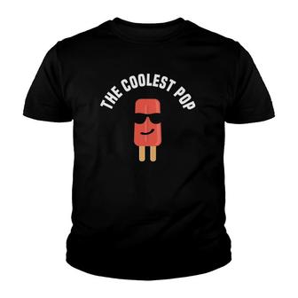 Mens The Coolest Pop Dad Fathers Day Gift Youth T-shirt | Mazezy
