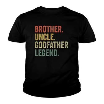 Mens Uncle Godfather Gifts From Godchild Nephew Niece Vintage Youth T-shirt | Mazezy