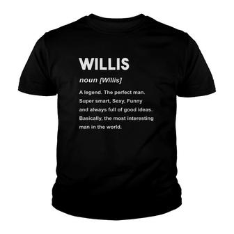 Mens Willis Name Willis Youth T-shirt | Mazezy UK