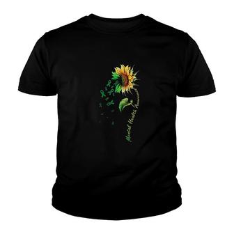 Mental Health Awareness Sunflower Youth T-shirt | Mazezy