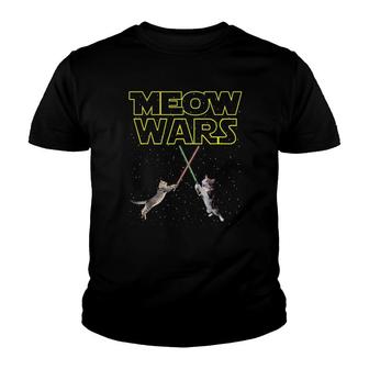 Meow Wars Cat Funny Gifts For Cats Lovers Youth T-shirt | Mazezy