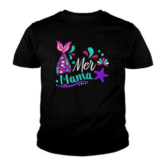 Mer Mama Funny Cute Mermaid Pun For Moms Mothers Day Youth T-shirt - Thegiftio UK
