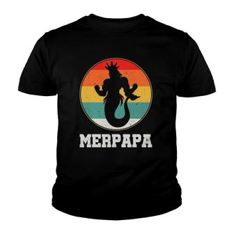 Merdpapa Security Merman Mermaid Daddy Fish Father's Day Youth T-shirt | Mazezy