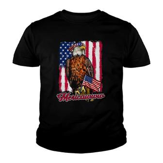 Mericawww Eagle Happy 4Th Of July American Independence Day Youth T-shirt | Mazezy