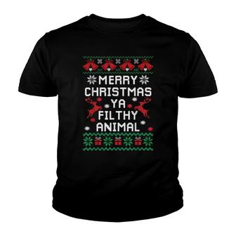 Merry Christmas Animal Filthy Ya Christmas Xmas Youth T-shirt | Mazezy