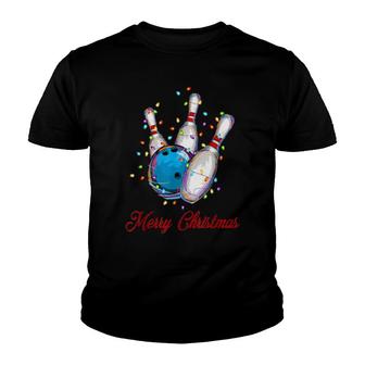 Merry Christmas Bowling Youth T-shirt | Mazezy