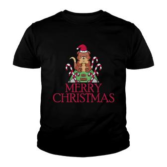 Merry Christmas Merry Christmas Sweet Otter Youth T-shirt | Mazezy