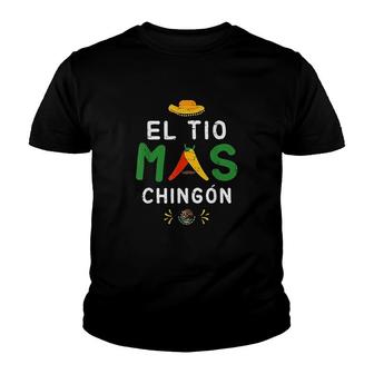 Mexican Flag El Tio Mas Chingon Funny Spanish Uncle Design Youth T-shirt | Mazezy