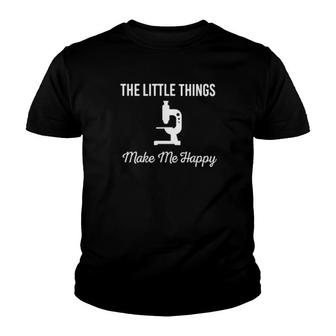 Microbiology The Little Things Make Me Happy Youth T-shirt - Thegiftio UK