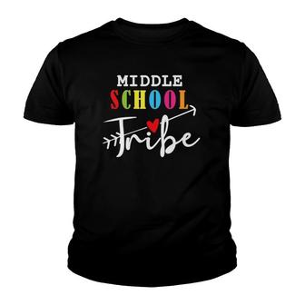 Middle School Tribe Teacher Back To School Gift Youth T-shirt | Mazezy