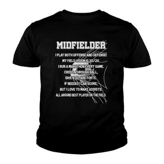 Midfielder Soccer Cool Sport Player Gift Youth T-shirt - Thegiftio UK