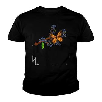 Milkweed Monarch Butterfly And Cocoon Nature Lover Tank Top Youth T-shirt | Mazezy