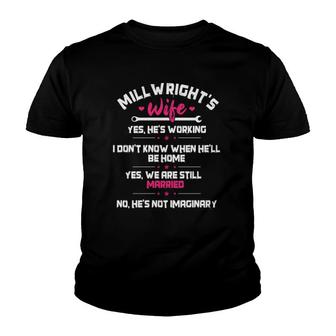 Millwright Wife Image On Back Of Clothing Youth T-shirt | Mazezy