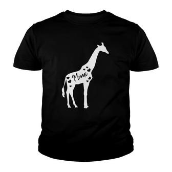 Mimi Giraffe Grandparents Day Safari Zoo Lover Grandmother Youth T-shirt | Mazezy