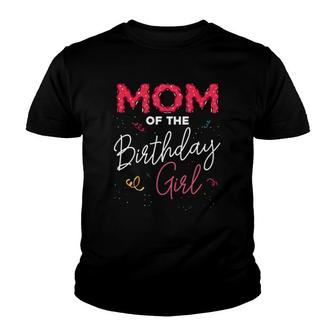 Mom Of The Birthday Girl Family Donut Matching Funny Quote Youth T-shirt | Mazezy