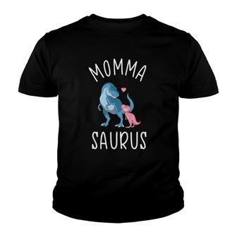 Mommasaurus Funny Mother's Day Dinosaur Youth T-shirt | Mazezy