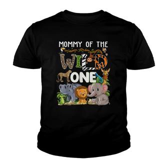 Mommy Of The Wild One Zoo Theme Birthday Safari Jungle Youth T-shirt | Mazezy