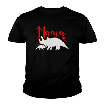 Mommy Triceratops Mama Mother's Day Youth T-shirt | Mazezy