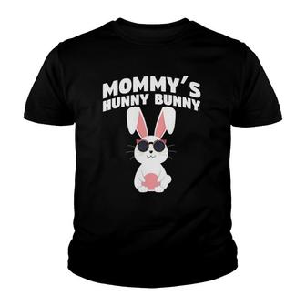 Mommy's Hunny Bunny Easter Egg Hunts Cute Rabbit Youth T-shirt | Mazezy