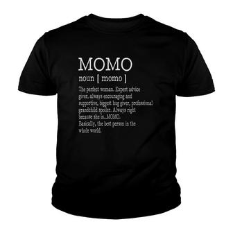 Momo Definition Grandma Mother Day Gifts Women Youth T-shirt | Mazezy