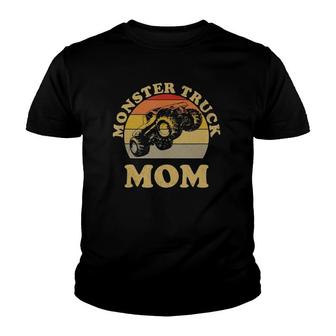 Monster Truck Mom Retro Vintage Monster Truck Youth T-shirt | Mazezy