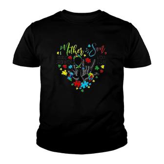 Mother & Son Best Friends For Life Autism Awareness Youth T-shirt | Mazezy