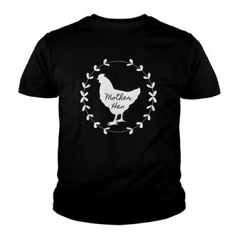 Mother Hen Beautiful Country Garland Vintage Chicken Youth T-shirt | Mazezy