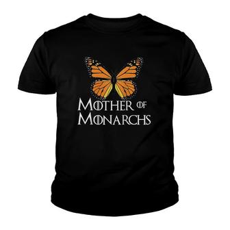 Mother Of Monarchs Milkweed Monarch Butterfly Gift Raglan Baseball Tee Youth T-shirt | Mazezy