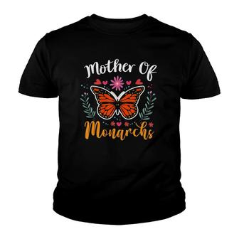 Mother Of Monarchs - Mother's Day Monarch Butterfly Gift Youth T-shirt | Mazezy