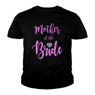 Mother Of The Bride Bridal Party Wedding Ring Pink Youth T-shirt | Mazezy