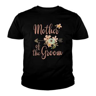 Mother Of The Groom - Wedding Party - Pretty Floral Youth T-shirt | Mazezy